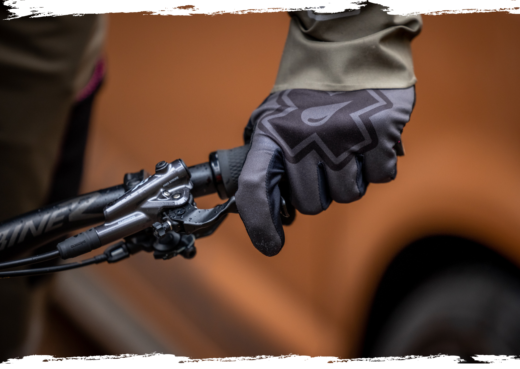 grey gloves